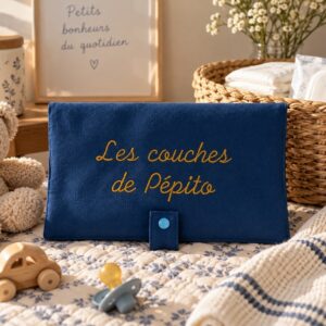 POCHETTE POUR COUCHES ET LINGETTES PERSONNALISABLE