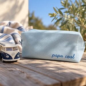 Trousse de toilette personnalisée brodée Super papa