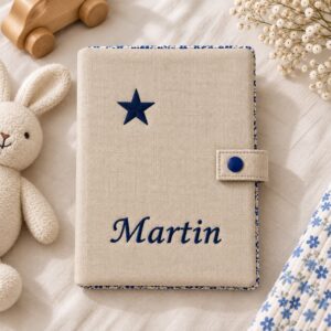 PROTÈGE-CARNET DE SANTÉ À PRESSION ET POCHETTES PERSONNALISABLE